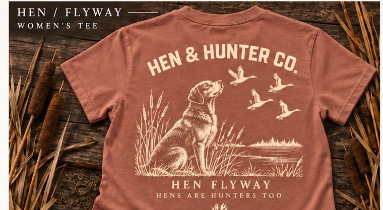 Hen Flyway Tee — Rust