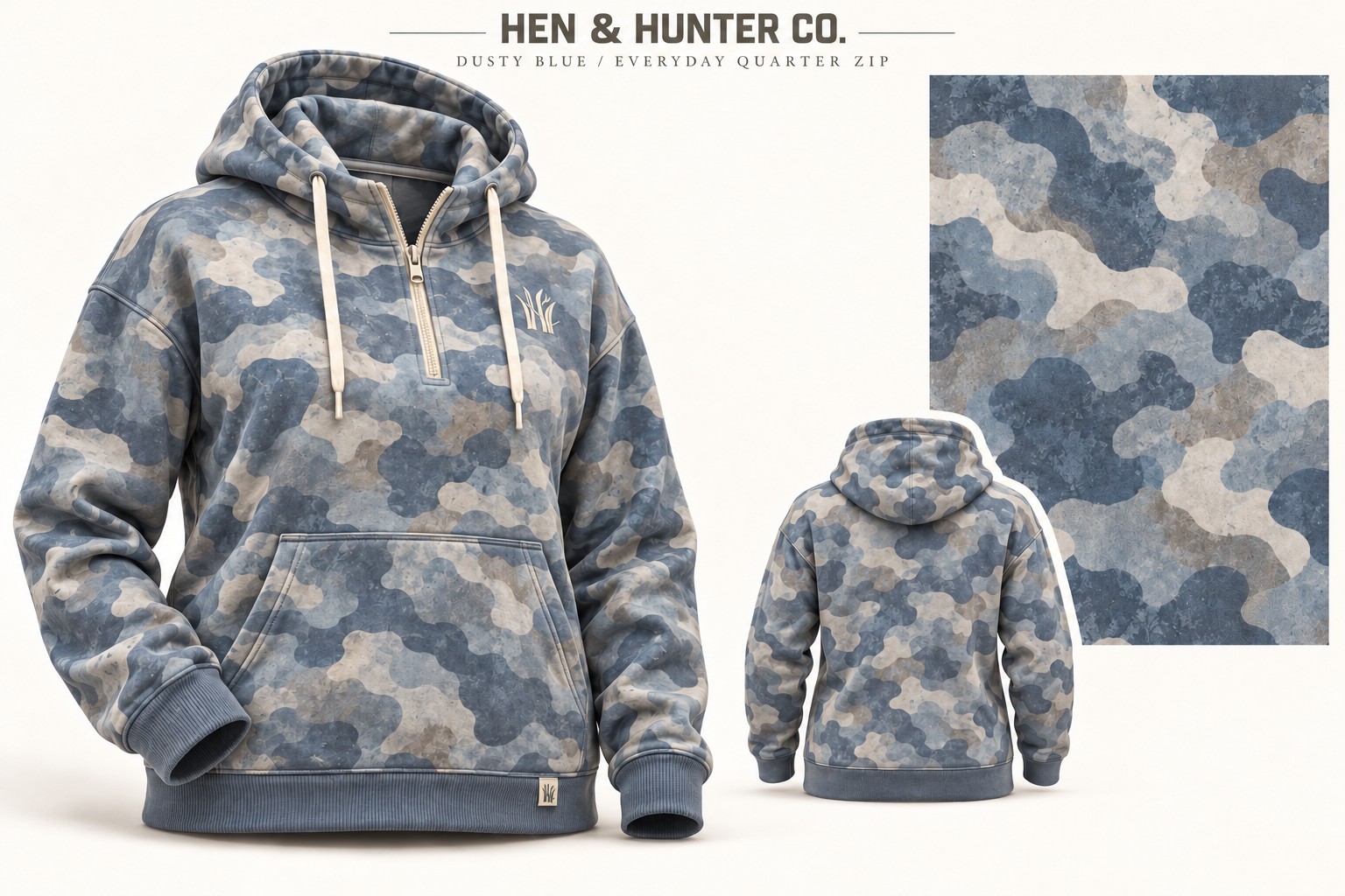 Dusty Blue Quarter Zip